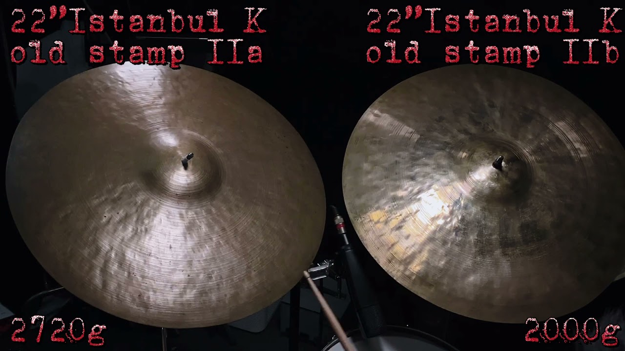 22&rdquo;K zildjian Istanbul old stamp IIa VS IIb