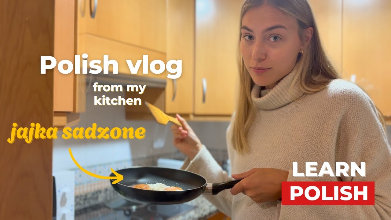 Making the perfect fried eggs | POLISH VLOG for Polish learners (w/ subtitles!)