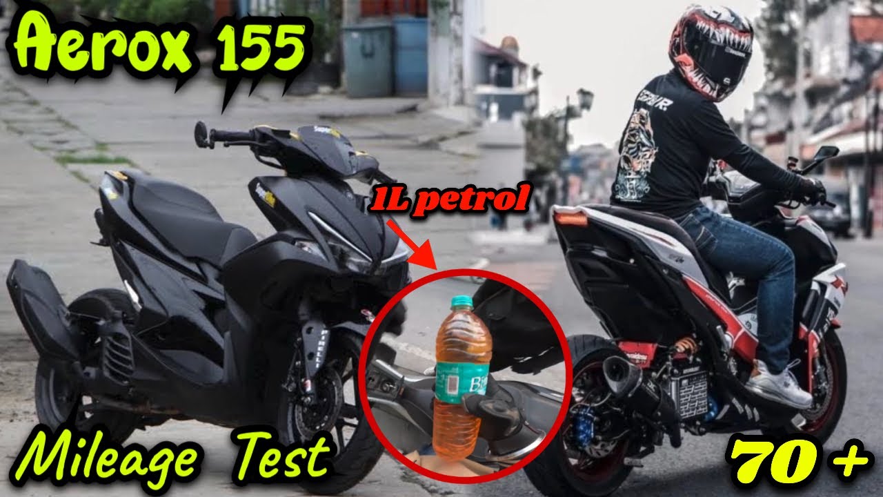 Average test on my aerox 155 🚀/ with 1L petrol / Modified aerox 155 / @hs_vlogs900 