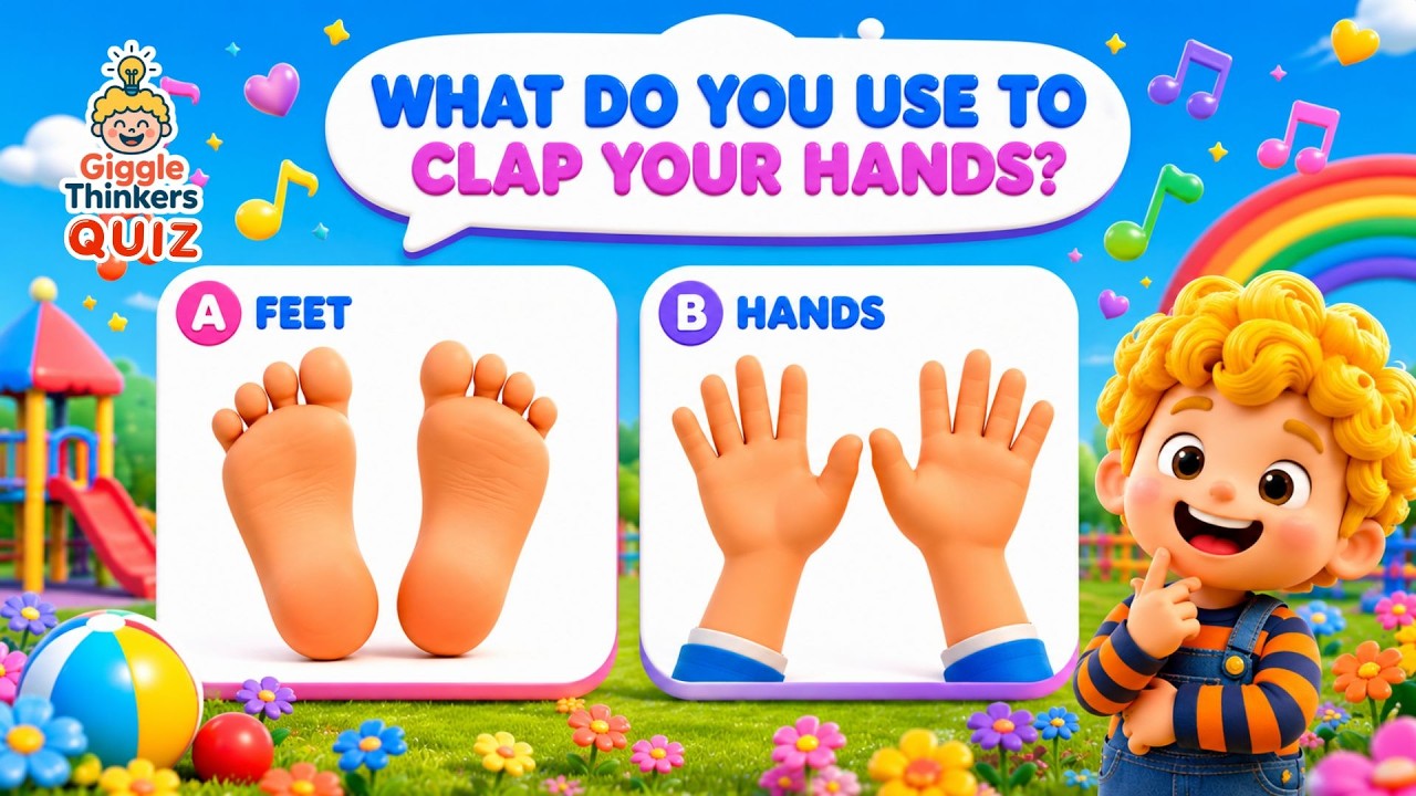 Let’s Move! 🚀 Fun Body Movement Quiz for Kids | Learn & Play with Giggle Thinkers