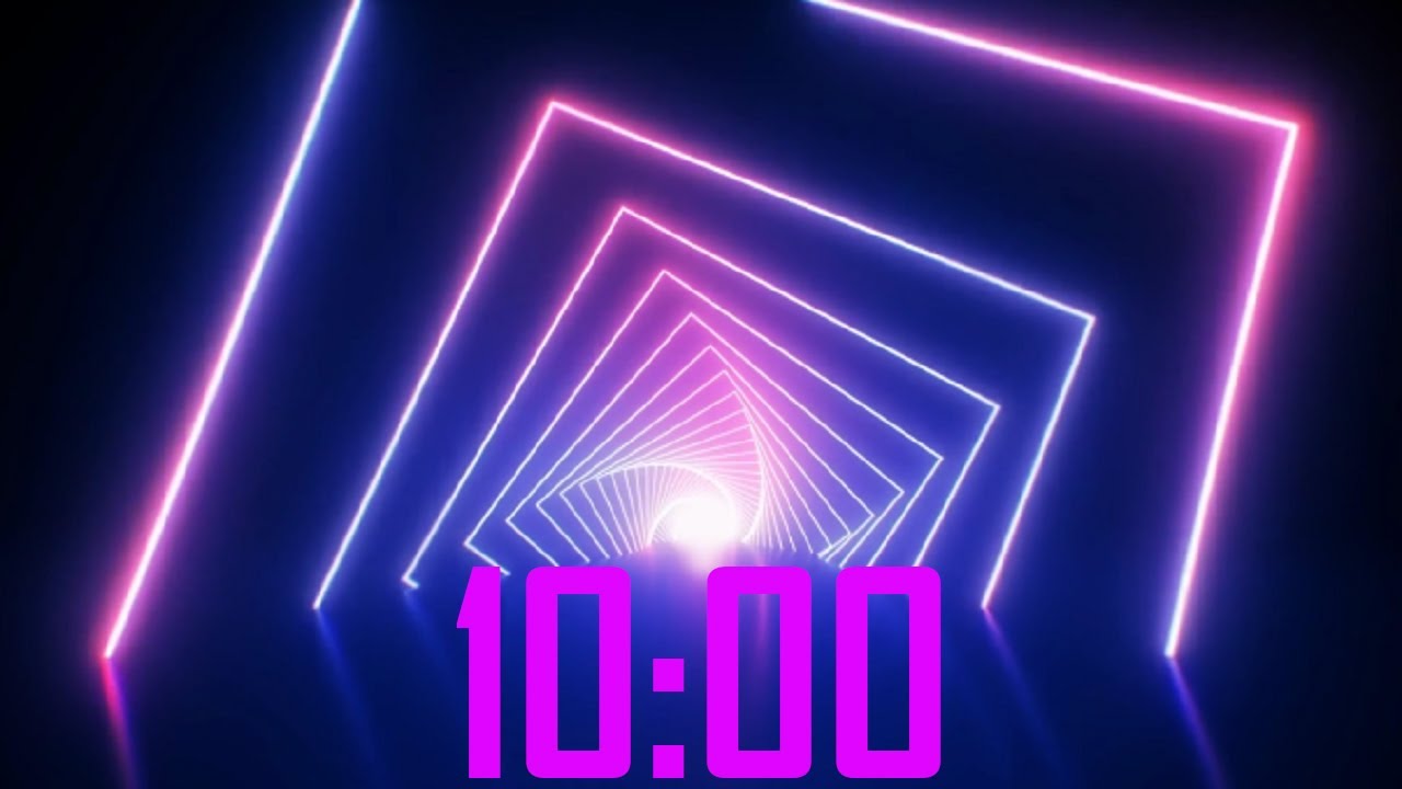 10 minute timer with electronic music.