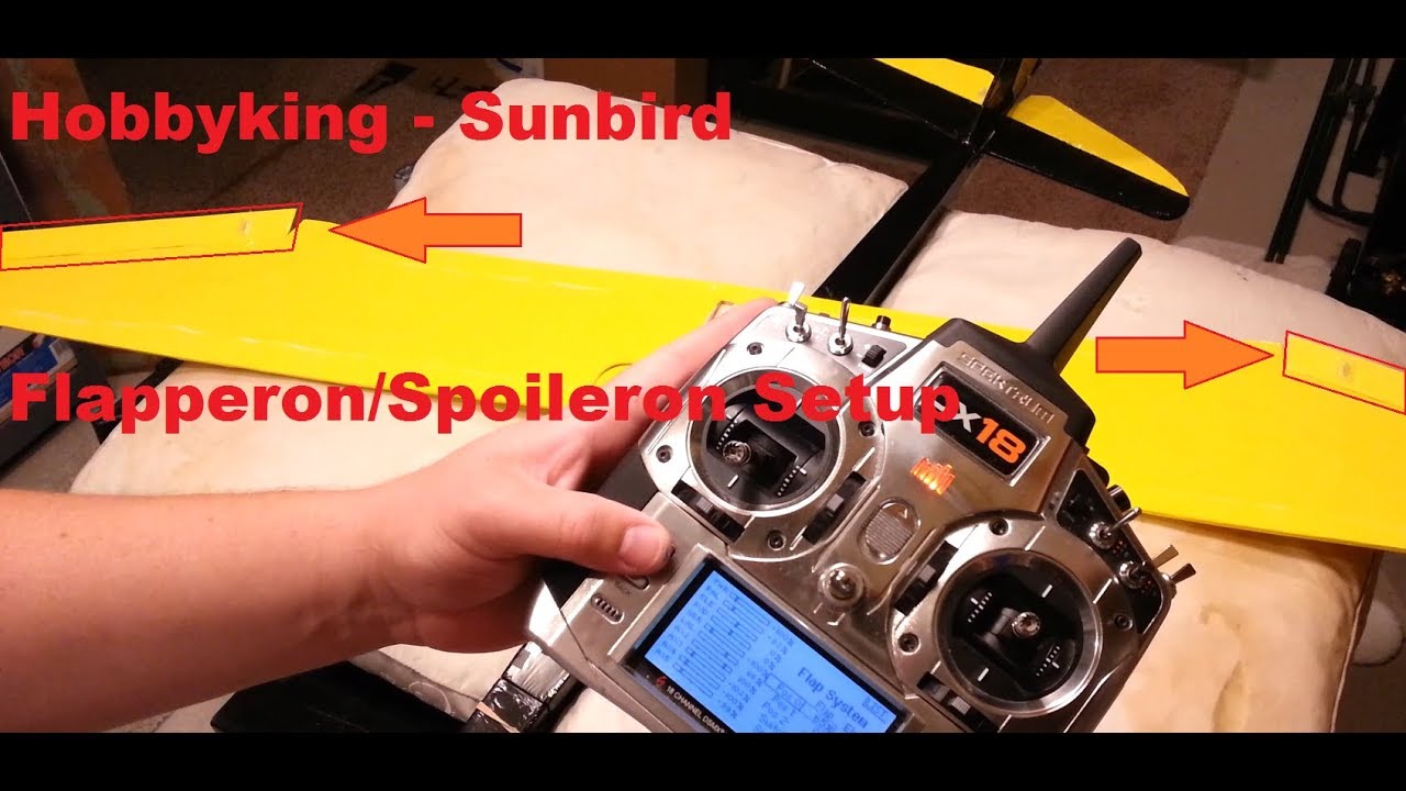 Hobbyking - Sunbird 1.6m Glider - Flapperon / Spoileron Setup