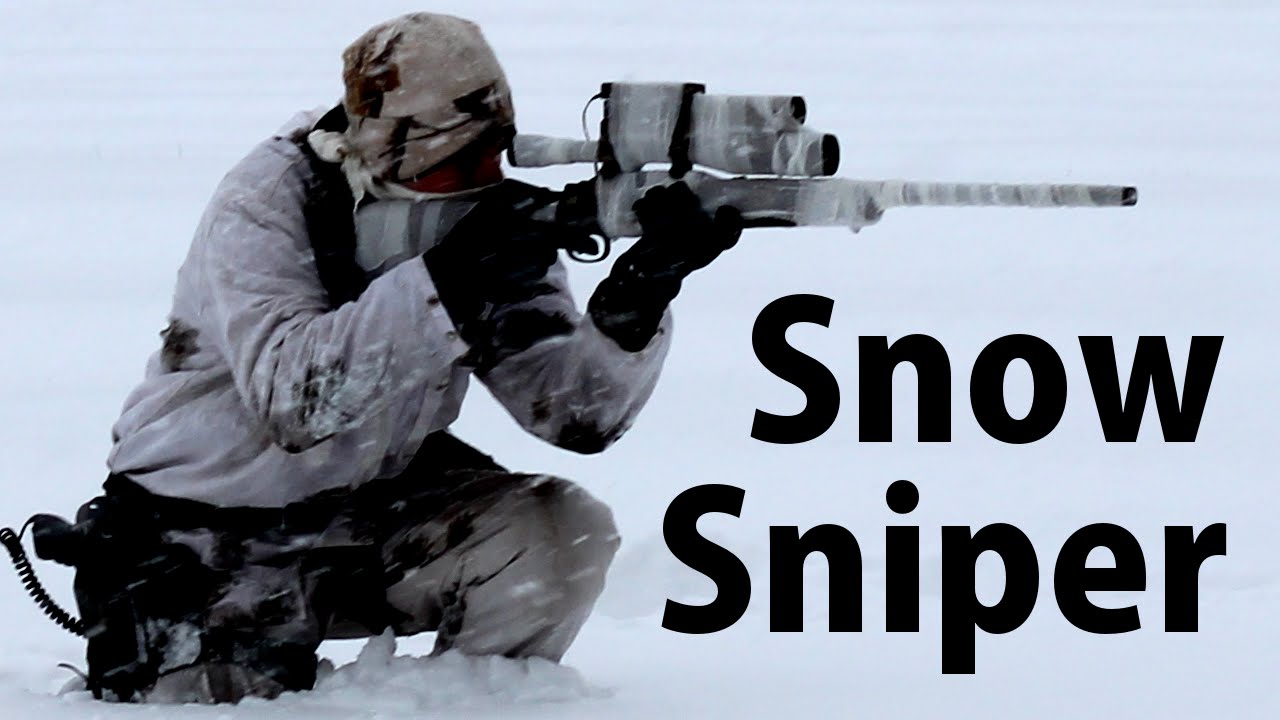 Airsoft Sniper Gameplay - Scope Cam - Snow Battlefield