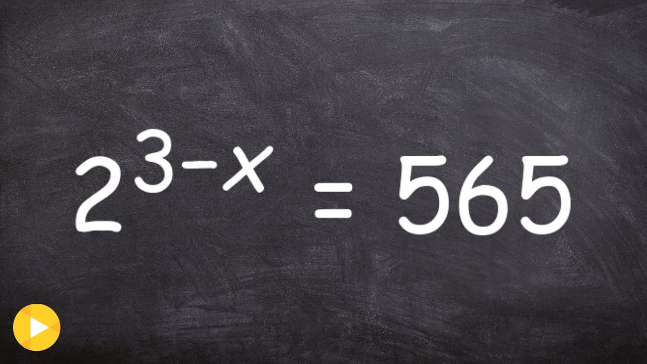 Solving an exponential equation