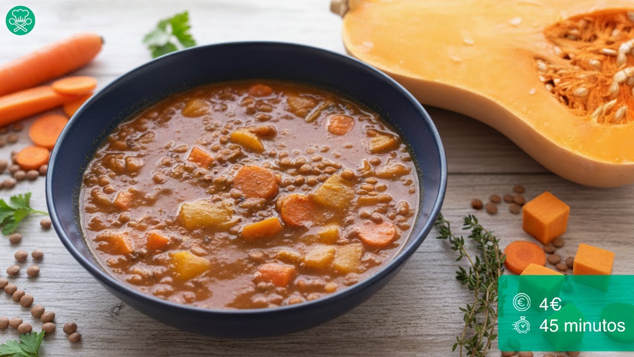 GUISO DE LENTEJAS CON VERDURAS OTOÑALES: LA RECETA SALUDABLE QUE TRIUNFA EN OTOÑO