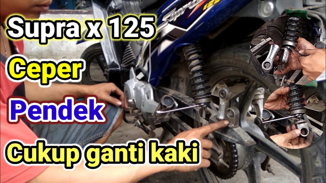 Cara membuat Ceper pendek shockbreaker belakang Supra x 125
