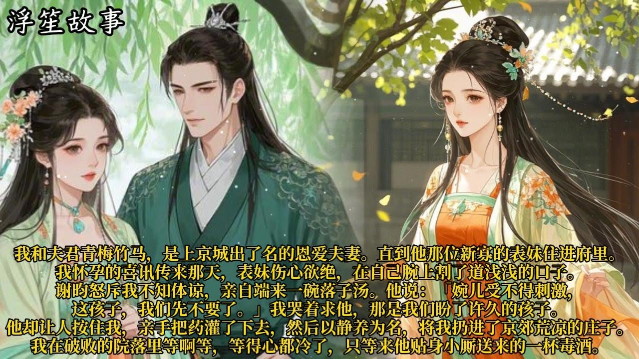 我和夫君青梅竹马，是上京城出了名的恩爱夫妻。直到他那位新寡的表妹住进府里。我怀孕的喜讯传来那天，表妹伤心欲绝，#重生 #大女主 #复仇 #宫廷 #夺权 #古风 #小说