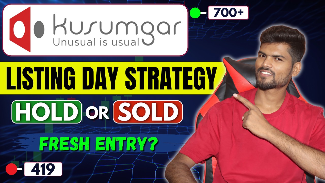 Kusumgar IPO Listing Startegy 🔥 Hold or Sell? | Fresh Entry?