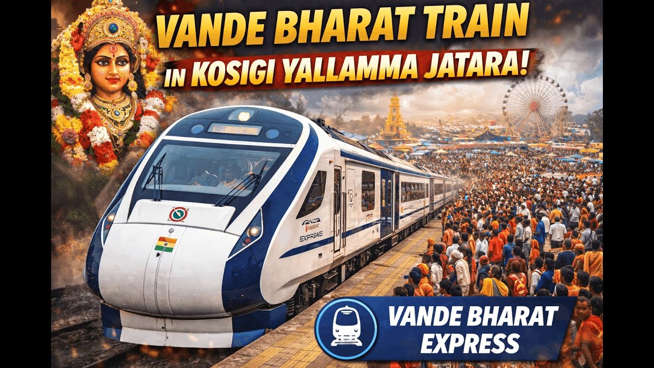 కొసిగి యల్లమ్మ జాతరలో వందే భారత్ రైలు 🚆 | భక్తుల భారీ రద్దీ 🙏