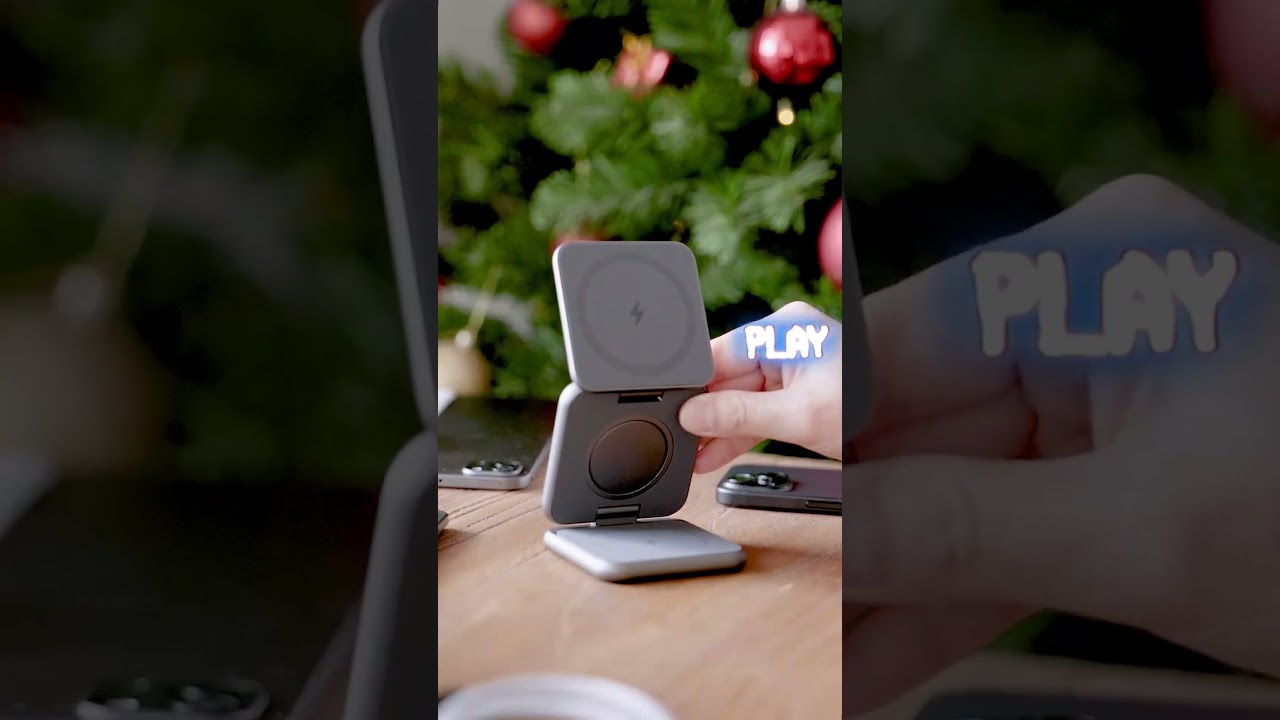 Foldable Magnetic Wireless Charger for Apple: 3-in-1 Charging Station #appleaccessories