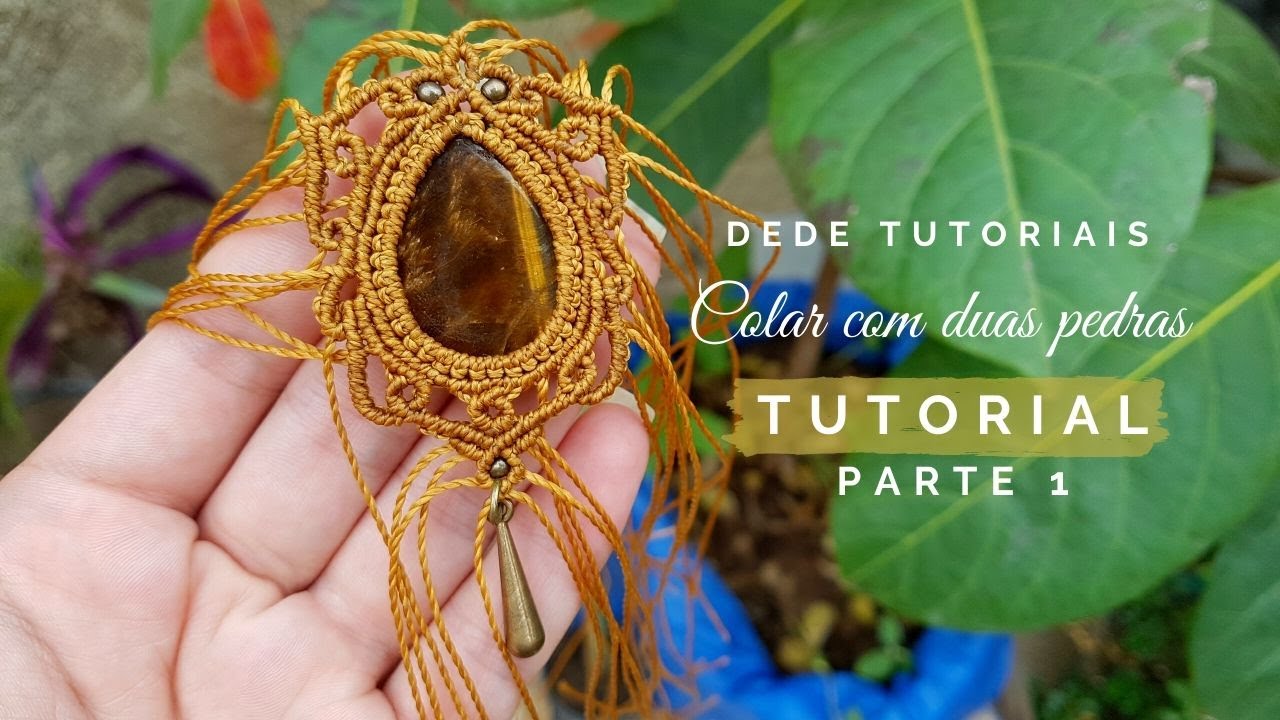 Dede Tutoriais | Como fazer um colar com duas pedras #320 PARTE 1