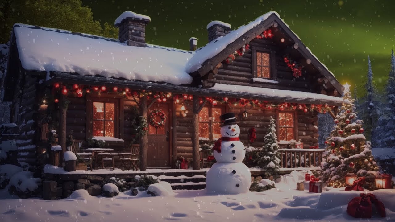 Relaxing Slow Jazz and Snowfall | Cozy Winter Nights