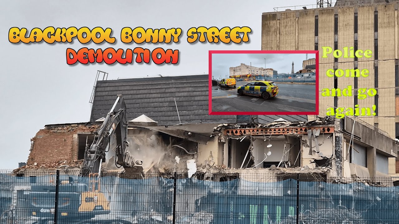 Collapses In The Rain! Blackpool Bonny Street Demolition