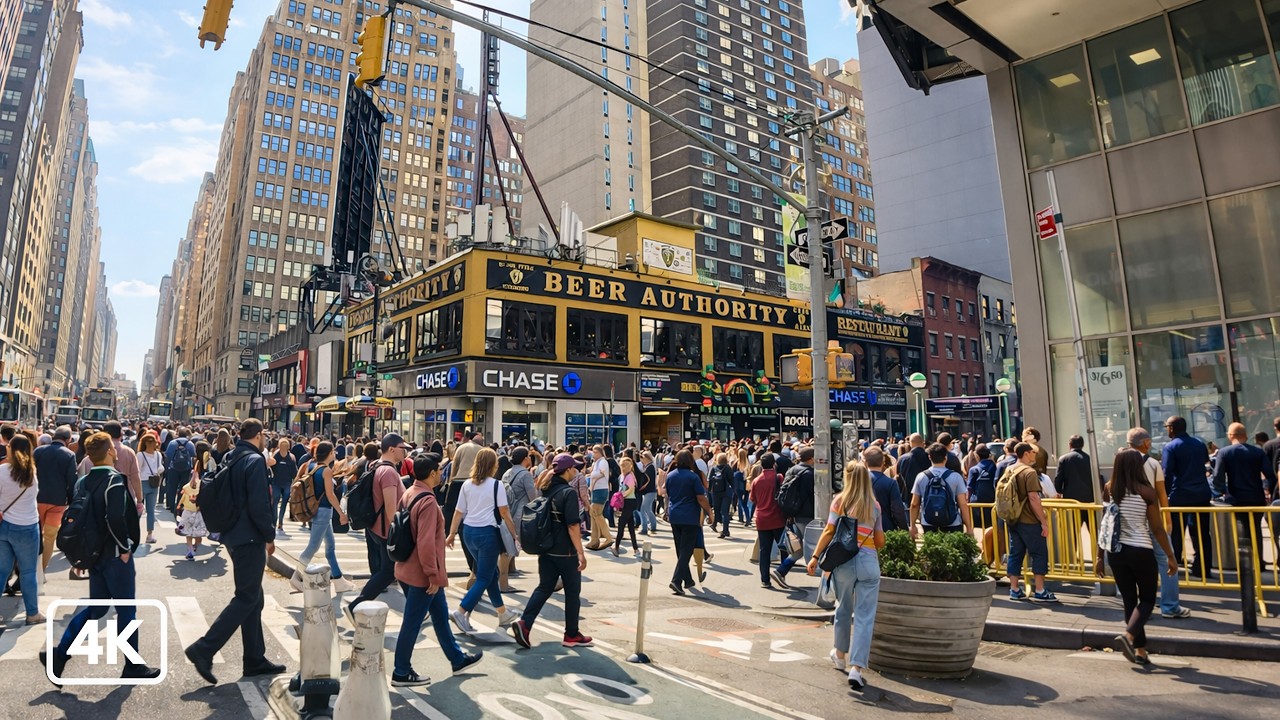 NYC Afternoon Walk | Rockefeller Center to Port Authority (Midtown Manhattan)