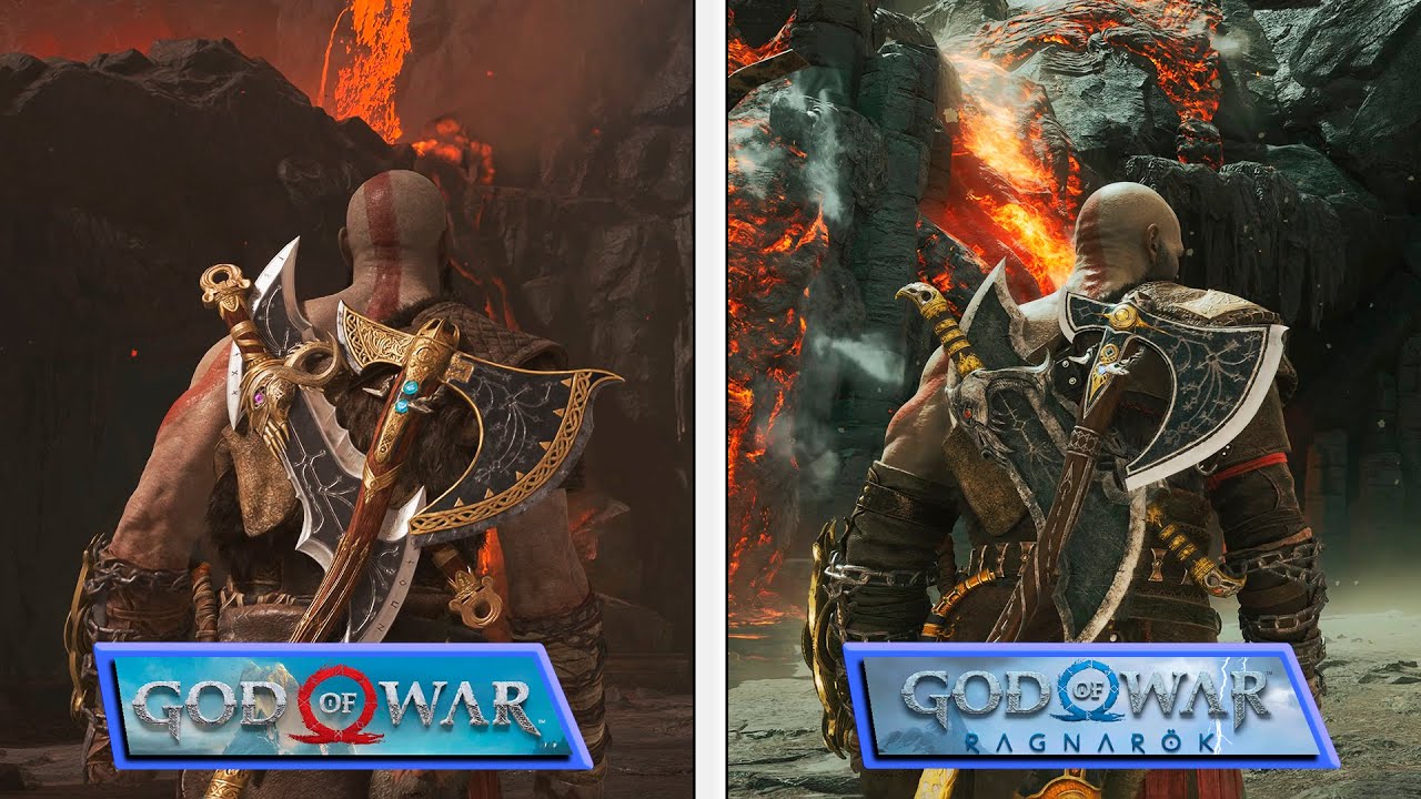 God of War 2018 vs God of War: Ragnarok | PC Ultra vs PS5 | Gameplay Graphics Comparison NO SPOILERS