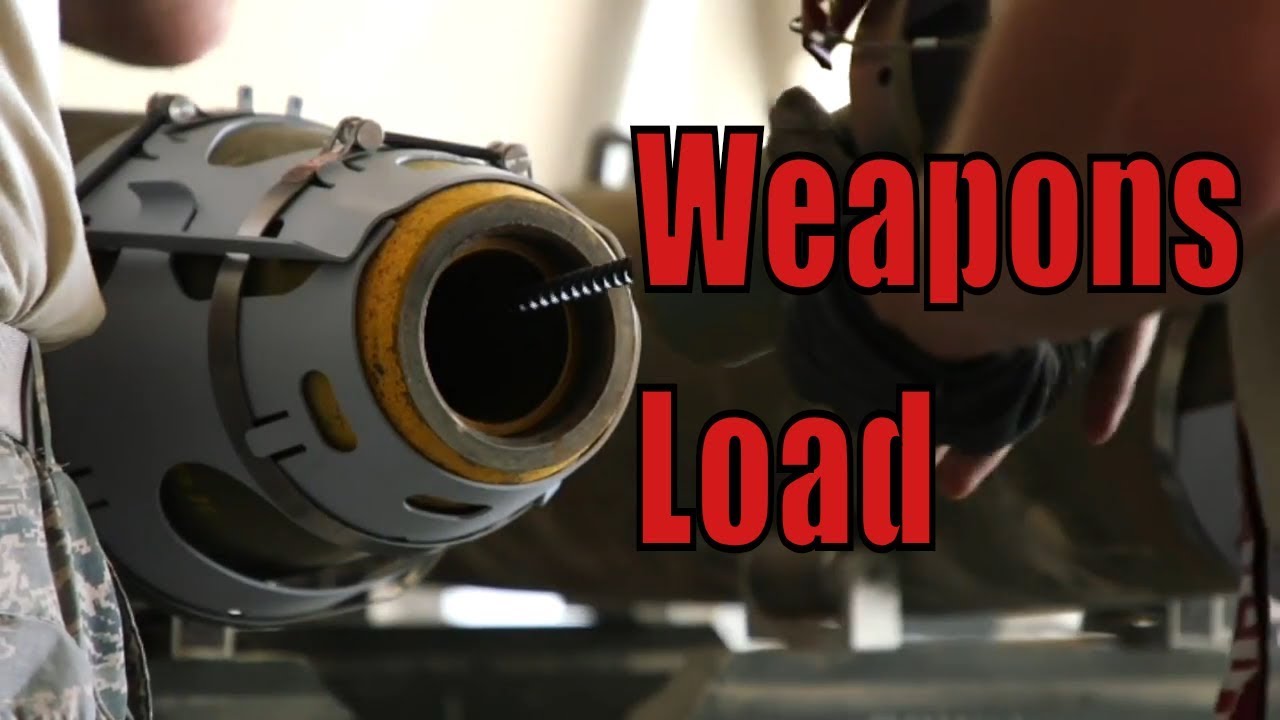 Weapons Prep & Loading onto US Air Force F15 Fighter Jet