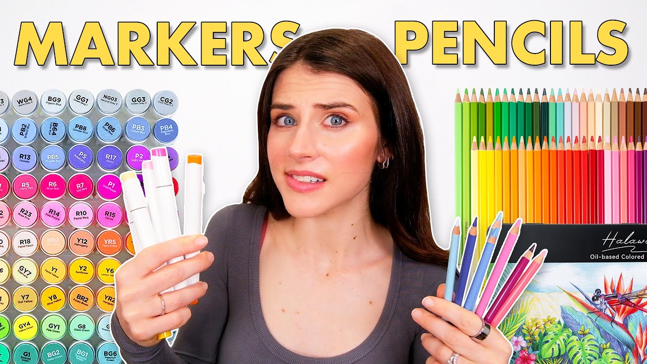 ALCOHOL MARKERS vs COLORED PENCILS...Which is Better for Coloring?