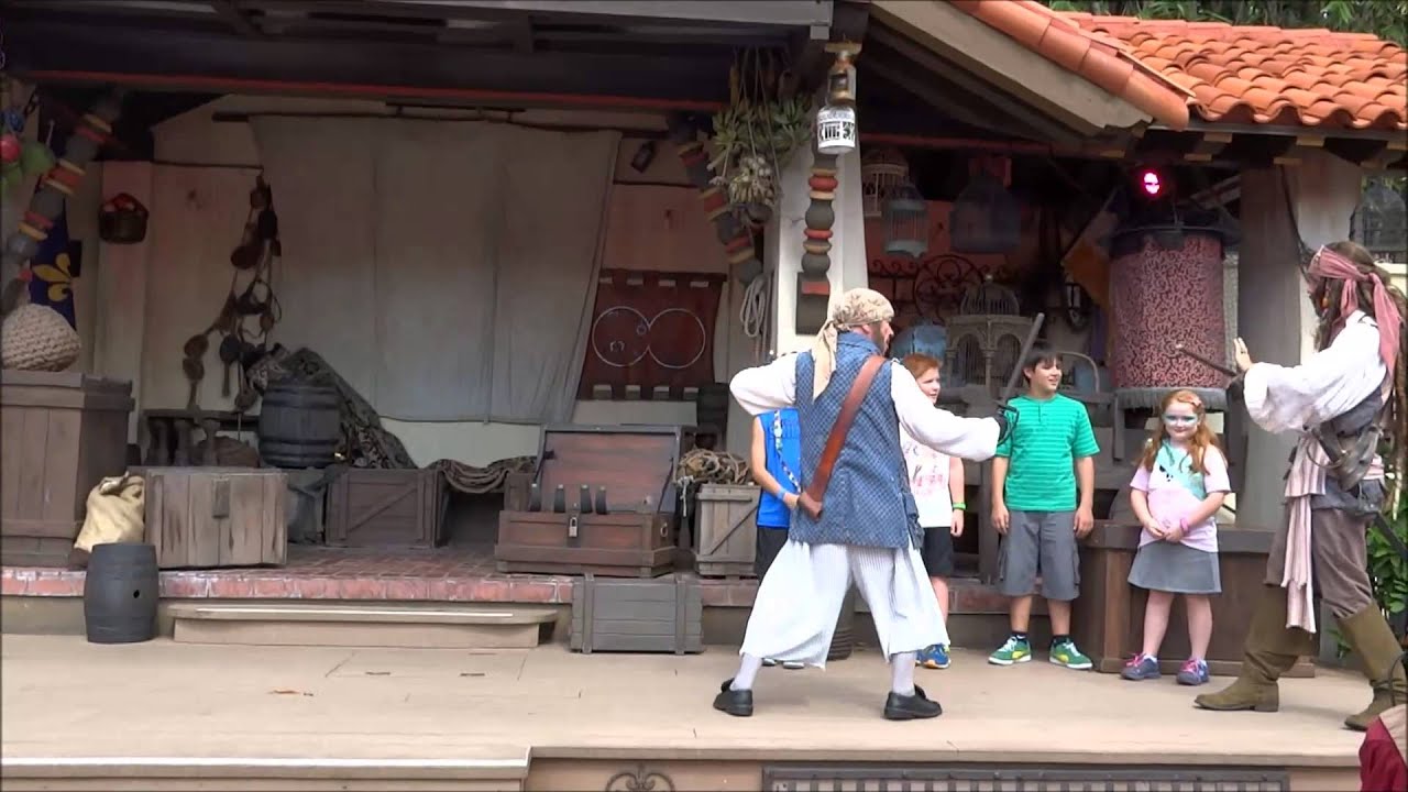 (2014) Captain Jack Sparrow's Pirate Tutorial at Magic Kingdom Full Show 10/12/14
