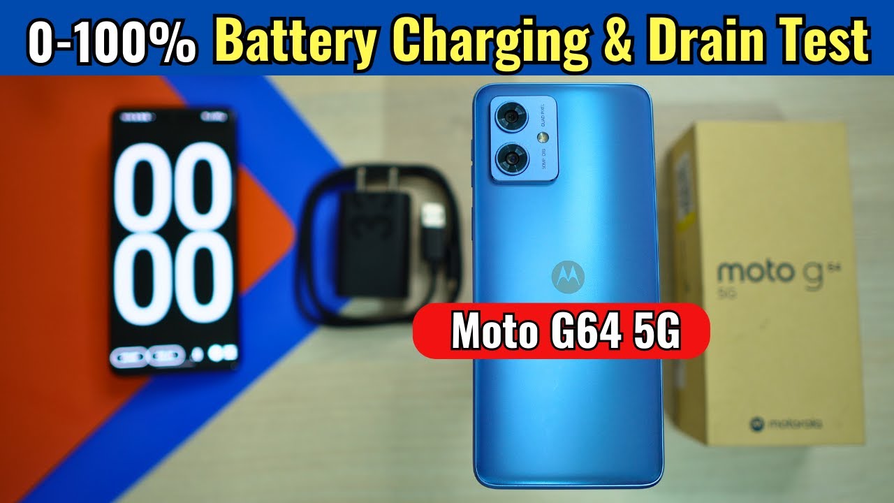 Moto G64 5G Battery Charging & Drain Test - Benchmark, Gaming, Heating | Review