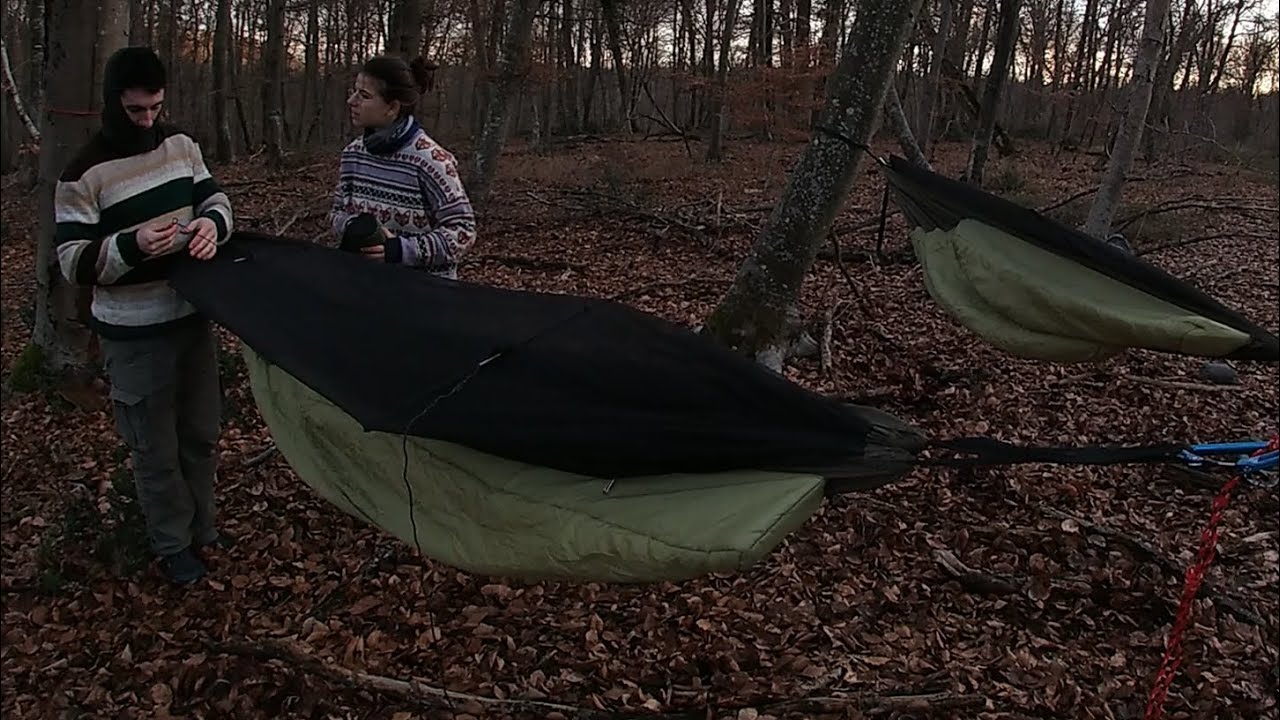 Je teste un HAMAC en BIVOUAC ! [Amazonas Moskito-Traveller Quilted]