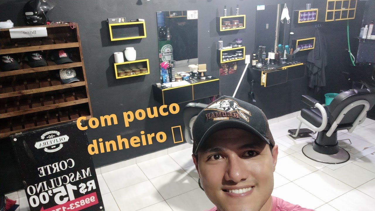 Decoração da Barbearia.Gastei pouco dinheiro