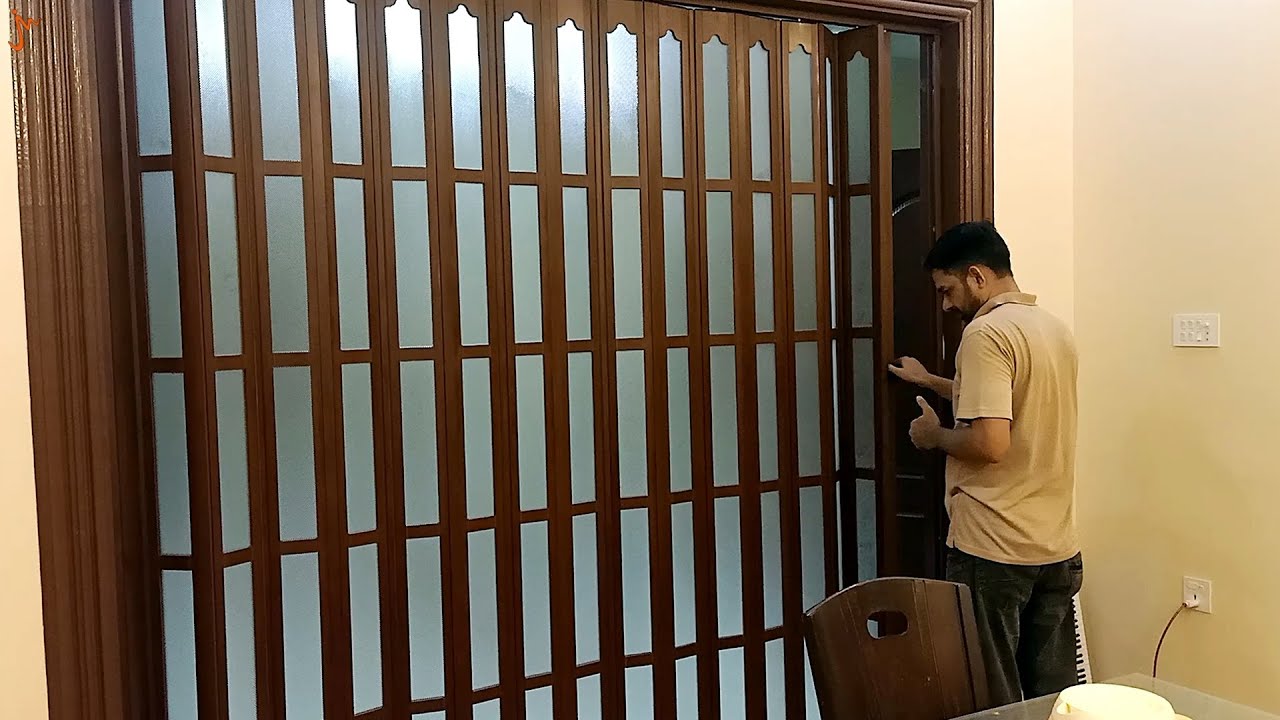 PVC Folding Door for Partition ( PVC Material in Wooden Textured ) II Karachi - Pakistan