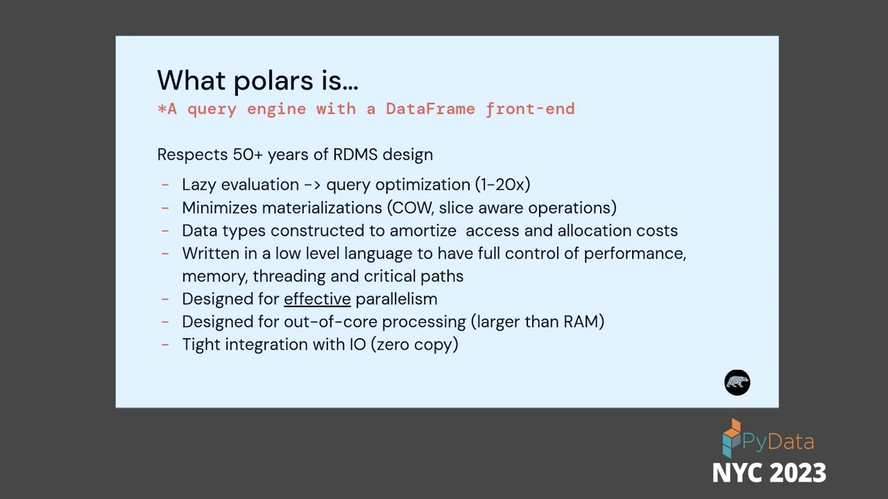 Ritchie Vink - Polars; DataFrames in the multi-core era | PyData NYC 2023
