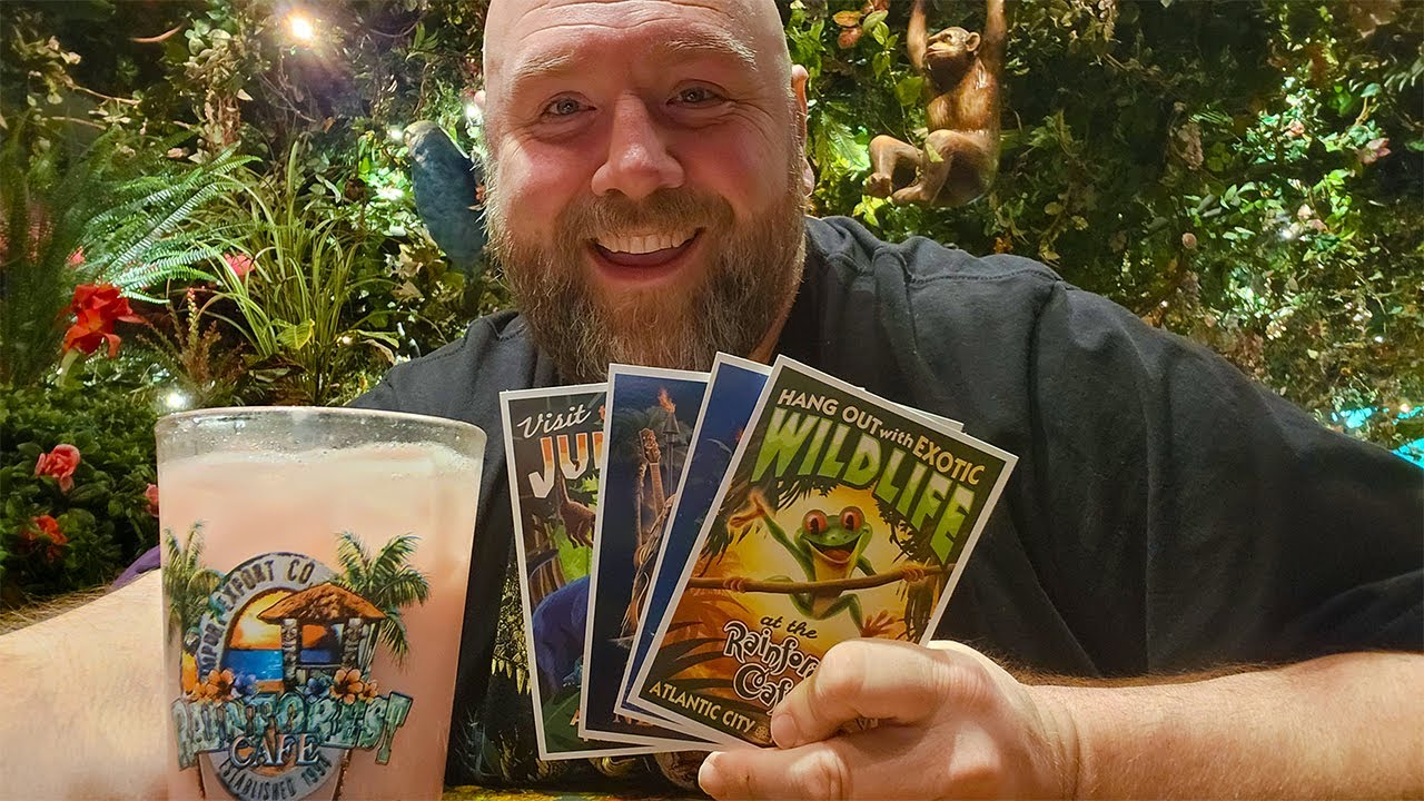 Я посетил кафе Rainforest в Атлантик-Сити, штат Нью-Джерси!