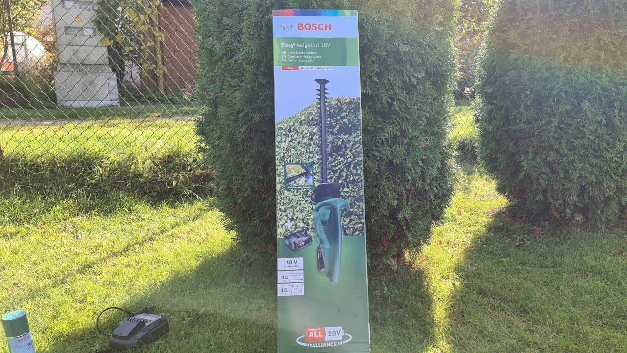 4К Видео Обзор EasyHedgeCut 18-45 / Пробуем аккумуляторный кусторез от Bosch Easy Hedge Cut 18.