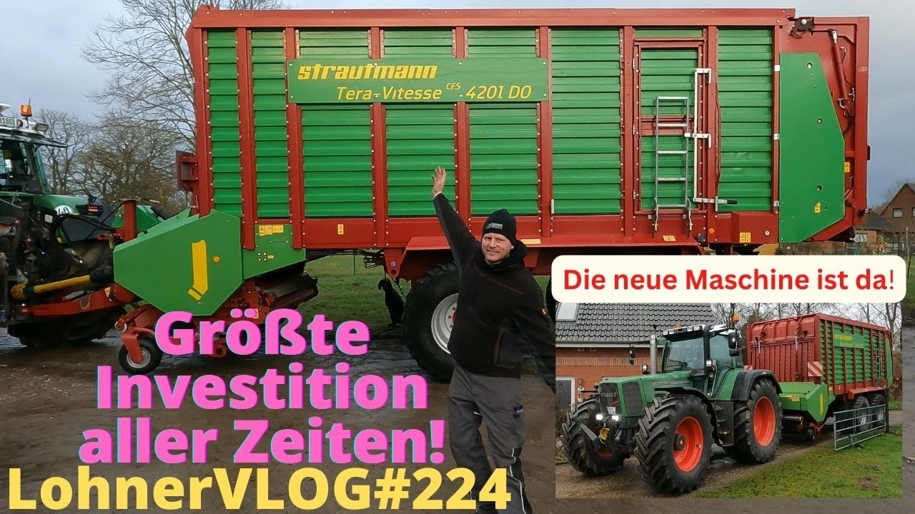 LohnerVLOG#224 Abholung der neue Maschine: Strautmann Tera-Vitesse 4201 DO CFS mit Fendt Favorit 818