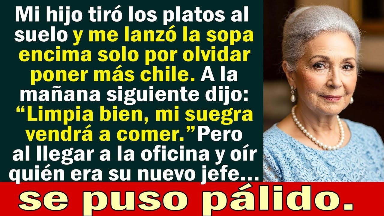 Mi hijo me arrojó la sopa por faltar chile… al día siguiente en la oficina, el shock lo dejó helad