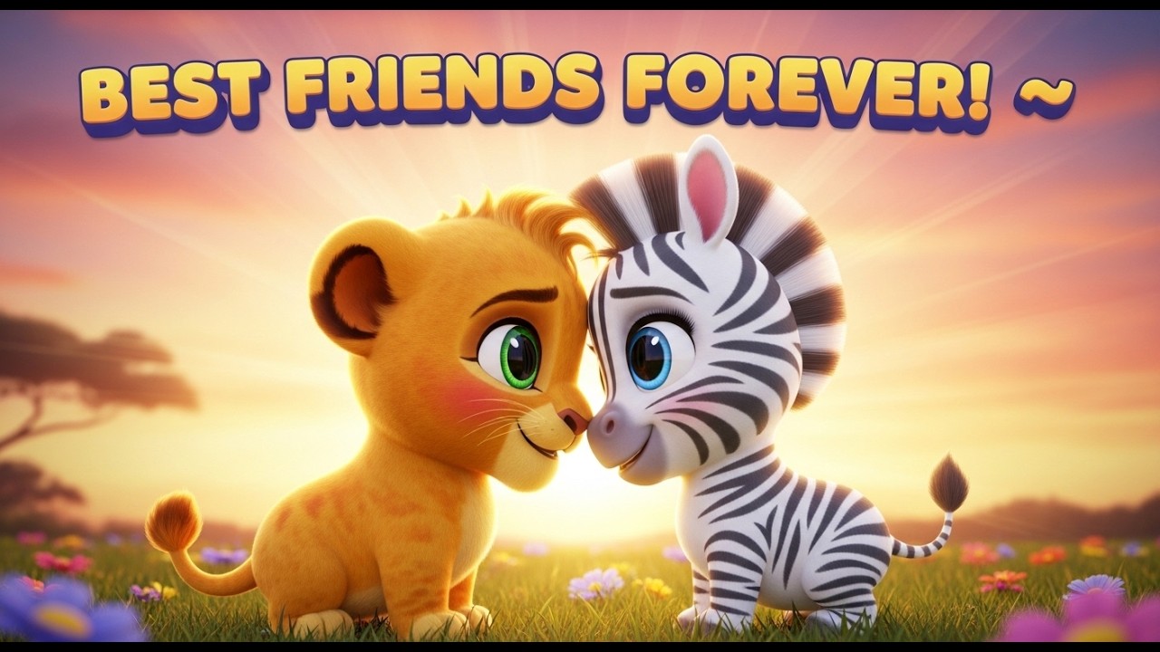 🏆 Little Lion & Little Zebra 🦁🦓 | Heartwarming Jungle Friendship Story for Kids