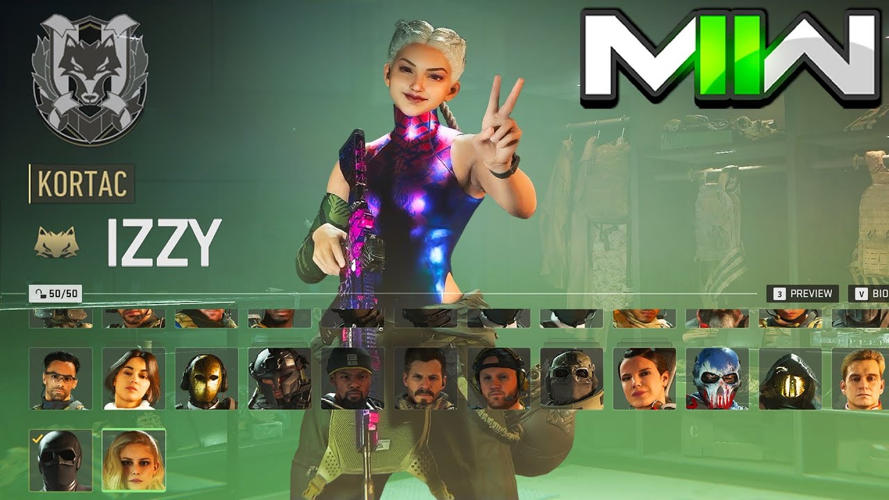MW2 - IZZY Operator ➡️ (Voice Lines, Finishers)