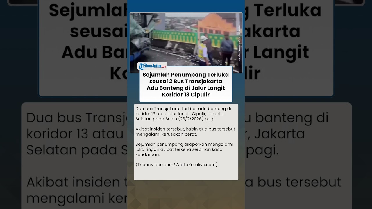 Detik-detik 2 Bus Transjakarta Adu Banteng di Jalur Langit Koridor 13 Cipulir