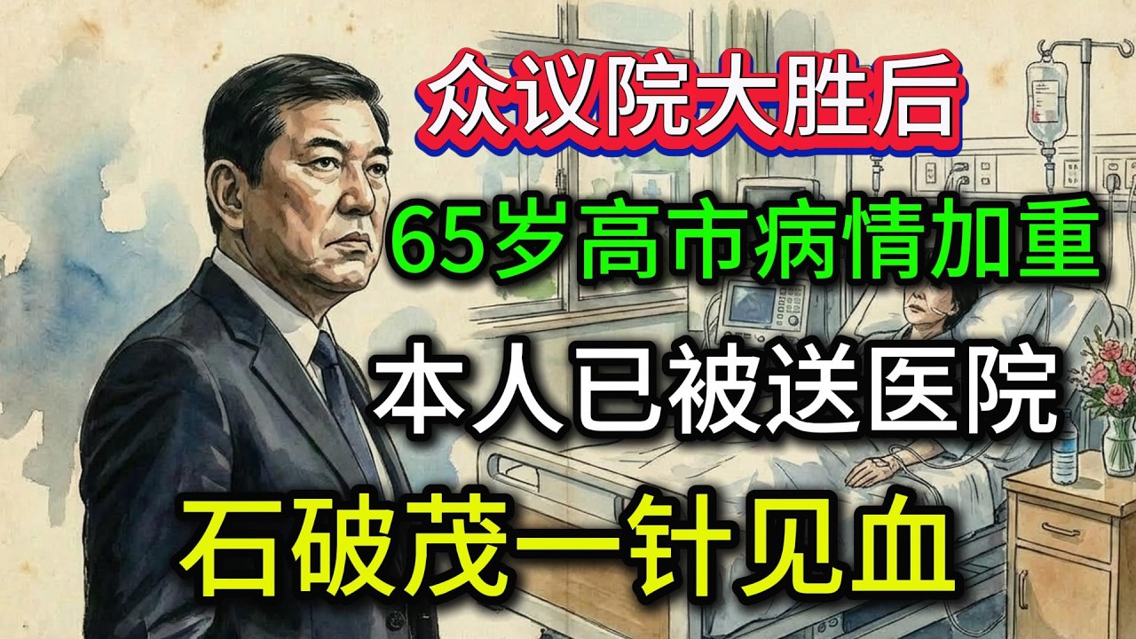 众议院大胜后，65岁高市病情加重，本人被送医院，石破茂一针见血
