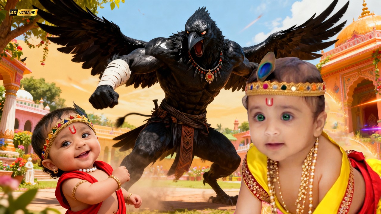 जानिए क्या हुआ जब बाल कृष्ण के प्राण लेने आया कागासुर | यशोमती मईया के नंदलाला | Shri Krishna Leela