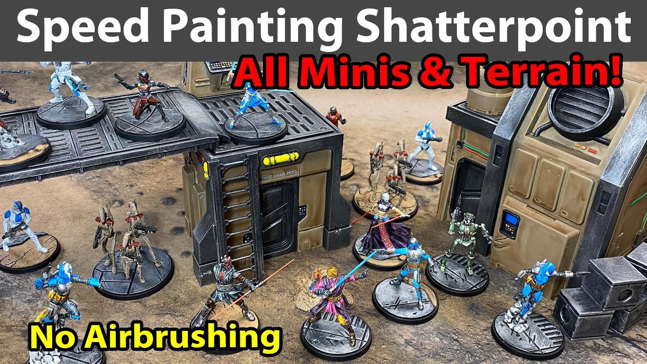 Speed ​​Painting Shatterpoint Starter Box All Minis and Terrain