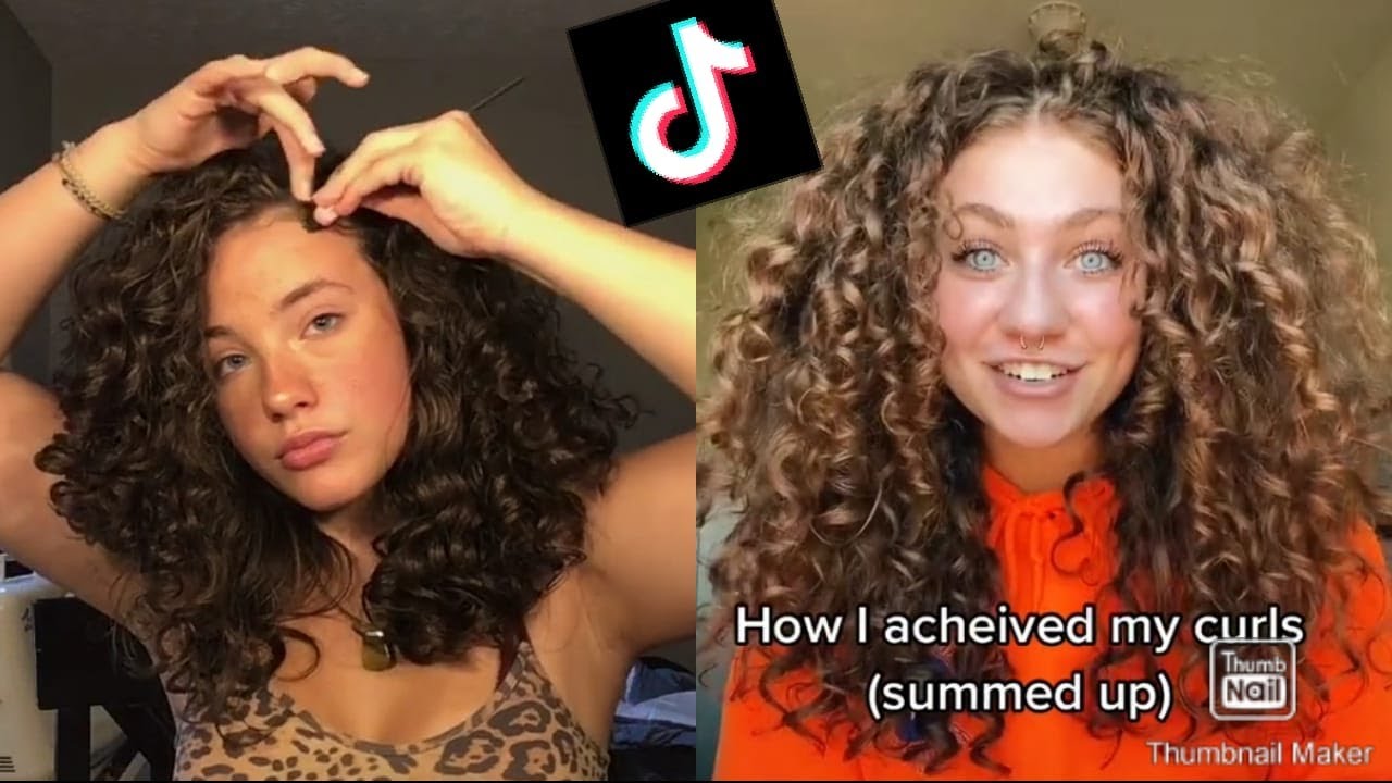 Curly Hair Routine on tiktok #Curly #curlyhair #tiktok