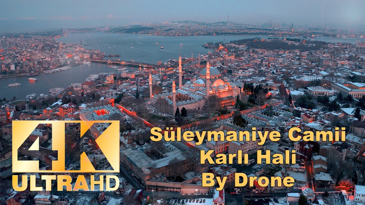 4K Süleymaniye Camii Karlı By Drone
