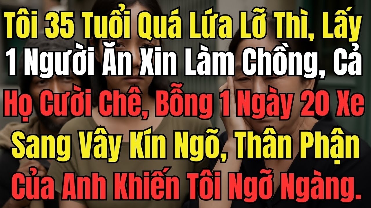 Tôi 35 Tuổi, Lấy 1 Người Ăn Xin Làm Chồng, Cả Họ Cười Ê, Bỗng 1 Ngày Xe Sang Kín Lối Thân Phận An...