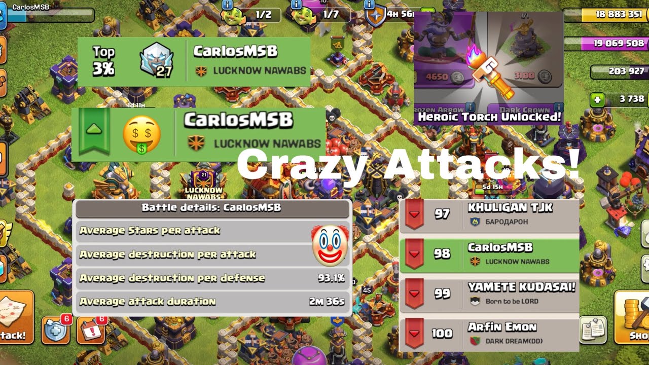 Ranked League 27 - TH16 - 18/18 Attacks - Promotion again? Crazy Attacks!