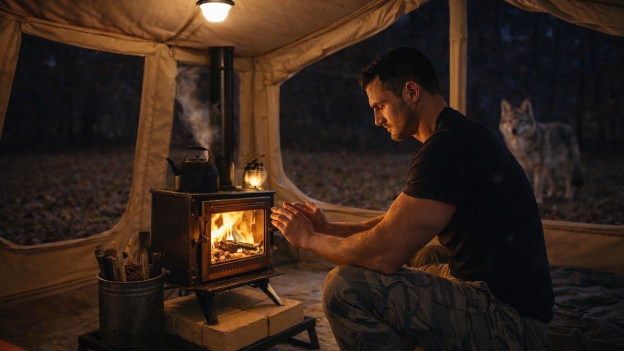 Coyotes Around My Tent at Night | Quiet Camping in the Forest