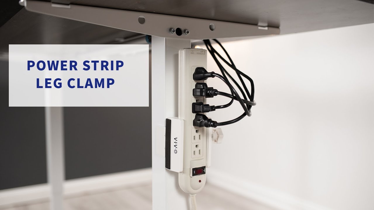 DESK-PS01LC Leg Clamp Power Strip Holder by VIVO