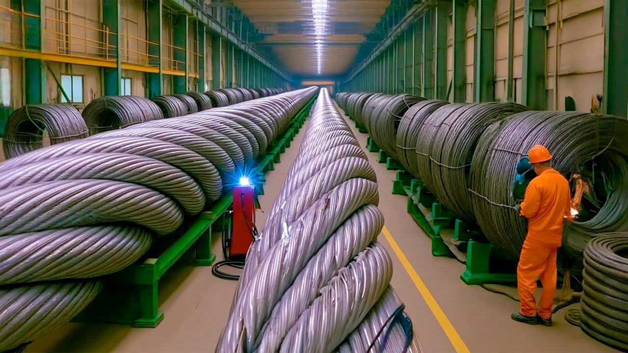 Wie Riesige Stahlseile In Einer Gigantischen Fabrik Hergestellt Werden &mdash; &Uuml;ber 3 Km