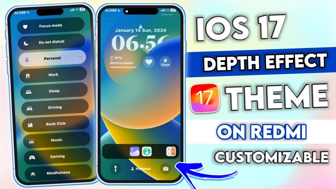 Apply iOS 17 Depth Effect Theme on Redmi (Customizable)