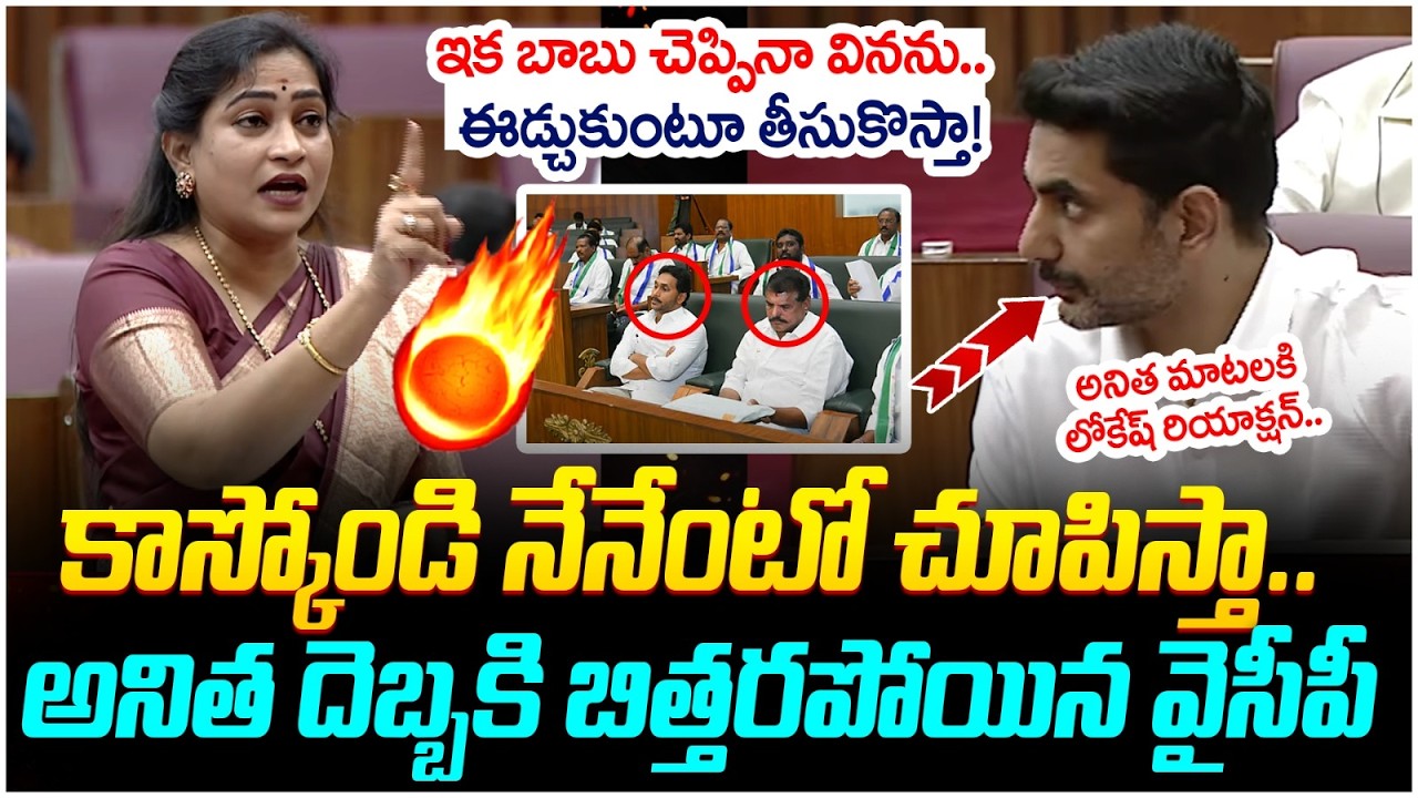 Vangalapudi Anitha Powerful Speech in Council | AP Assembly LIVE | Nara Lokesh Red Book | Yuvagalam