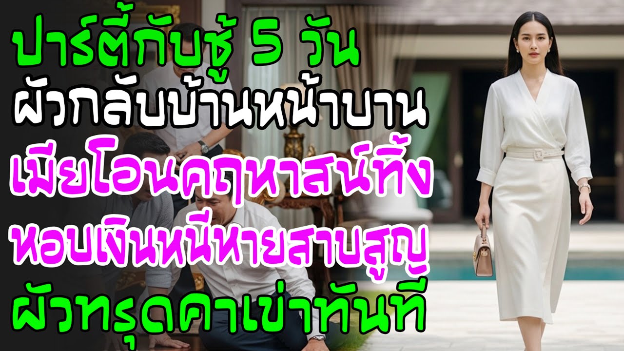 จัดเลี้ยงกับชู้ 5 วัน สามีกลับมาหน้ายิ้ม พ่อบ้านบอกคฤหาสน์ถูกโอนแล้ว—เขาทรุดทันที
