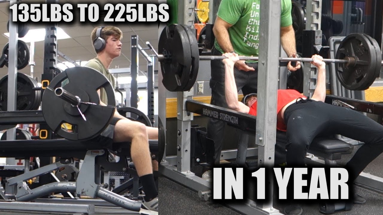 1 YEAR BENCH TRANSFORMATION 135LBS - 225LBS