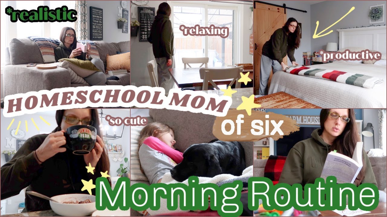 *REALISTIC* HOMESCHOOL MOM OF 6 MORNING ROUTINE☀️| My Healthy & Productive Morning Schedule⏰| 2023