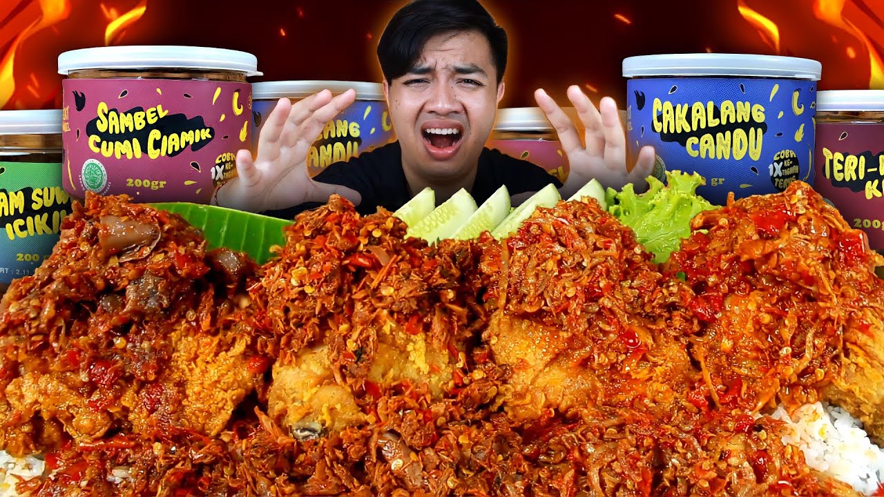 MUANTEP POLL 🥵 MUKBANG SEMUA JENIS EAT SAMBEL PAKE AYAM KFC + NASI HANGAT